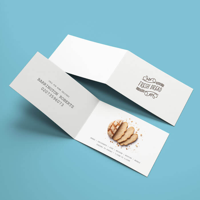 Print Folded Business Cards - Even & Uneven Fold Design